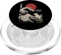 "BRUH." La Grande Onda Kanagawa Japanese Surf Capibara PopSockets PopGrip per MagSafe