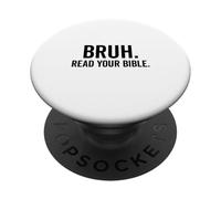 Bruh Leggi la tua Bibbia Fede cristiana divertente PopSockets PopGrip Adesivo