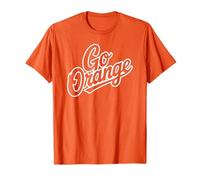 Bruh Let's Go Orange Team Summer Camp War Game Day Football Maglietta