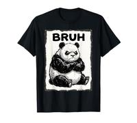 Bruh Panda Funny Grumpy Panda Bear Men Women Kids Teens Maglietta