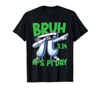 Bruh Pi Day Dabbing Pi Simbolo Bambini Ragazzi Giovani Matematica Insegnante Maglietta