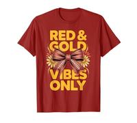 Bruh Red & Gold Vibes Only Torneo Field Day Spirit Week Maglietta