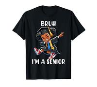 Bruh Sono una classe di laurea senior del 2025 African Dabbing Maglietta