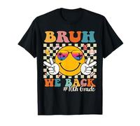 Bruh We Back 10th Grade Retro Back to School Boys Girls Kids Maglietta