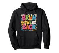 Bruh We Back - Camicia con scritta "Back to School Teacher", per ragazzi e ragazze Felpa con Cappuccio