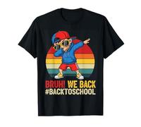 Bruh We Back Insegnante Ragazzi Bambini Felice Primo Giorno Di Scuola Maglietta
