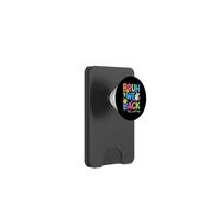 Bruh We Back Lunch Lady Retro Smile Face torna a scuola PopSockets PopWallet per MagSafe