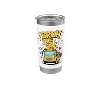 Bruh We Back Scuolabus Primo giorno di Scuolabus Driver Bicchiere termico in acciaio inox doppia parete