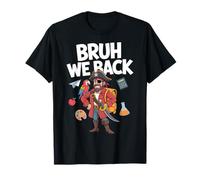 Bruh We Back To School Primo Giorno di Scuola Capitano Pirata Maglietta
