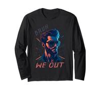 Bruh We out End of School Year Summer Uomo Donna Tee Estate Maglia a Manica