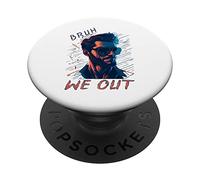 Bruh We Out End Of School Year Summer Uomo Donna Tee Estate PopSockets PopGrip Adesivo