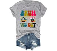 Bruh We Out Shirt, maglietta Bruh We Out Teachers, maglietta Last Day of School Teacher, unisex, Grigio, M