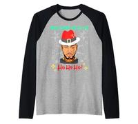 Bruh Where Are all The Ho Ho Ho Black Men Divertente Natale Maglia con Maniche Raglan