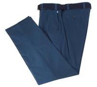 BRUHL Chino Elasticizzati da Uomo Catania B Nanotec Gabardine - Blu Marino - W46 L32