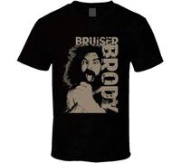 Bruiser Brody Wrestling Legend Retro Fans Only T Shirt Unisex 100% Cotton Short-Sleeve T-Shirts Black L