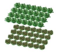 Bruislard 56 ciuffi in miniatura verdi cespugliosi statici modello di paesaggio artificiale erba di pianura arbusti ciuffo terreno modello statico erba ciuffi modelli per fai da te artigianato