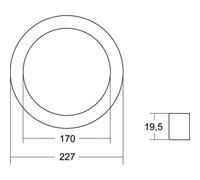 BRUMBERG anello anteriore per Frontring Moon Midi, Ø22,5 cm, cromo BRUMBERG