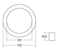 BRUMBERG Anello anteriore per Frontring Moon Mini, Ø 17 cm, nero BRUMBERG
