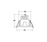 BRUMBERG Apollo Micro, sfaccettato, rotondo, 3.000 K, bianco BRUMBERG
