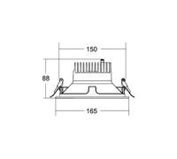 BRUMBERG Apollo Midi, liscio, rotondo, DALI, 3.000 K, argento BRUMBERG