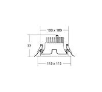 BRUMBERG Apollo Mini riflettore liscio, rotondo, 4.000 K, nero BRUMBERG