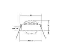 BRUMBERG BB05 spot incasso no dimming nichel satin BRUMBERG