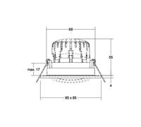 BRUMBERG BB25 Faretto LED IP65 Scatola di connessione on/off nichel opaco BRUMBERG