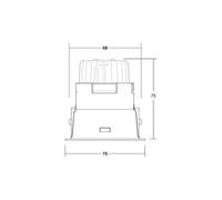 BRUMBERG Binato, faretto da incasso a LED, dimmerabile, nero BRUMBERG