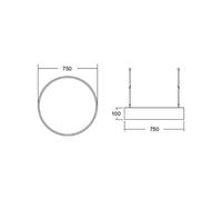 BRUMBERG Biro Circle diretto Ø 75 cm, on/off, argento, 3000 K 13601163