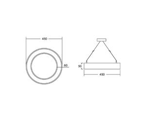 BRUMBERG Biro Circle Ring5 diretto Ø 45 cm bianco on/off 3000 K BRUMBERG