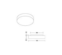 BRUMBERG Celtis Maxi plafoniera, E27, chintz, grigio scuro BRUMBERG