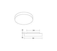 BRUMBERG Celtis Mini plafoniera, E27, chintz, bianco BRUMBERG