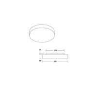 BRUMBERG Celtis Mini plafoniera, E27, chintz, marrone-grigio BRUMBERG