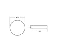 BRUMBERG Cerchio Biro, Ø 45 cm, on/off, nero, 4.000 K BRUMBERG