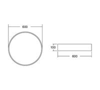 BRUMBERG Cerchio Biro, Ø 60 cm, DALI dimmerabile, bianco, 4.000 K BRUMBERG