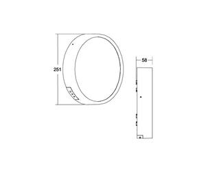 BRUMBERG Eye applique LED da esterni anello bianco BRUMBERG
