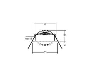 BRUMBERG Faretto da incasso a LED BB09, RC, scatola di connessione, bianco BRUMBERG