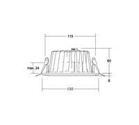 BRUMBERG Faretto da incasso a LED Lydon Mini, bianco, DALI, 3.000 K BRUMBERG