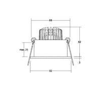 BRUMBERG Faretto da incasso profondo a LED RC, 830, rotondo, nero BRUMBERG
