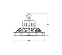 BRUMBERG Faretto LED a campata alta Sol Midi, DALI, multilumen BRUMBERG