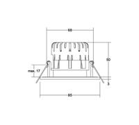BRUMBERG Faretto LED BB20 IP65 Scatola di connessione on/off nichel opaco BRUMBERG