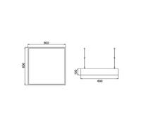 BRUMBERG LED a sospensione Biro Square, DALI dimmerabile, argento, 4000K BRUMBERG