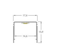 BRUMBERG One LED profilo a plafone, alluminio, alto, 3 metri BRUMBERG
