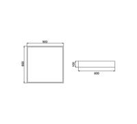 BRUMBERG Plafoniera LED Biro Square, on/off, bianco, 4.000 K BRUMBERG
