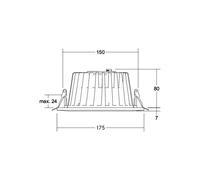 BRUMBERG Proiettore da incasso LED Lydon Midi, bianco, DALI, 3.000 K BRUMBERG