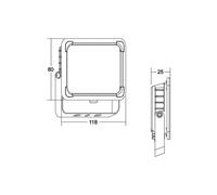 BRUMBERG Proiettore Neo Mini LED, larghezza 11,5 cm 3000K BRUMBERG