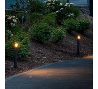 BRUMBERG Quader lampione LED, grafite, IP54 BRUMBERG