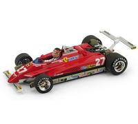 Brumm Modellino Auto F1 Ferrari 126C2 #27 Long Beach 1982 Villeneuve 1:43 con pilota R272-CH