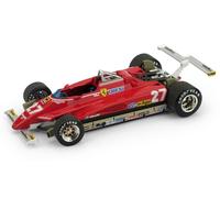 Brumm Modellino Auto F1 Ferrari 126 C2 1982 GP Long Beach #27 Villeneuve scala 1:43