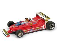 1:43 BRUMM Ferrari F1 312T5 #2 Monaco Gp 1980 Gilles Villeneuve +Figure R577-CH